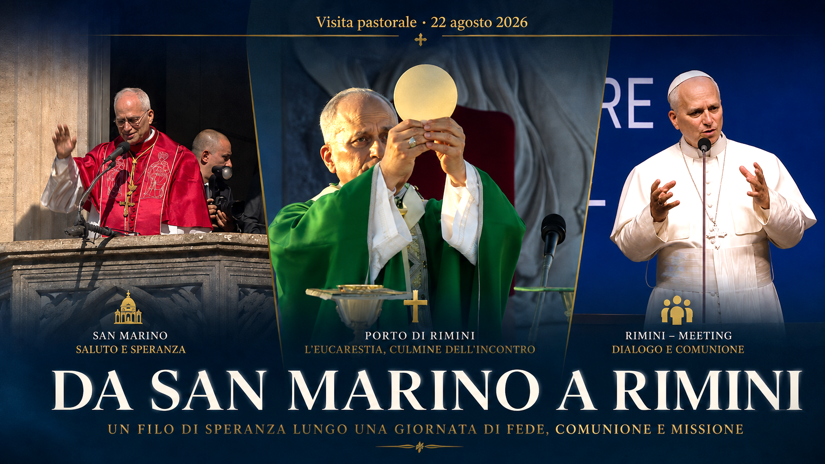 LEONE XIV DA SAN MARINO A RIMINI: UNA GIORNATA PER RITROVARE IL CENTRO